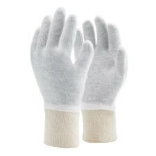 TOP Kesztyű kötött vékony pamut/poliészter duplaszálas TOP COPE2 THIN, fehér, 8 védőkesztyű
