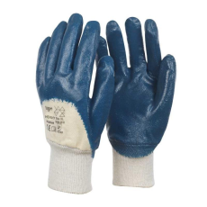 TOP Kesztyű nitril mártott 3/4 erős kopásállóság TOP HEAVY, sötétkék, 10/XL