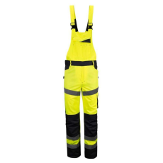 TOP Munkanadrág melles jólláthatósági, 65% poliészter, 35% pamut, fényvisszaverő csíkok, multifunkciós zsebek,fluosárga, 5XL