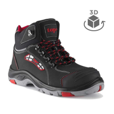 TOP munkavédelmi bakancs S3 SRC orrmerevítővel TOP BROOKLYN MID, fekete/piros, 42