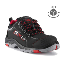 TOP munkavédelmi cipő S3 SRC orrmerevítővel TOP BROOKLYN LOW, fekete/piros, 38