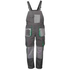 TOP Nadrág kantáros (65%poliészter) TOP GREEN BIBPANTS, szürke, 3XL munkaruha
