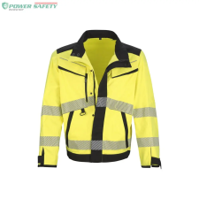 TOP PHOENIX HI2D J Hi-Vis munkakabát, reflektív csíkok, rugalmas, fémmentes láthatósági ruházat