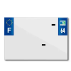 TOP PLAQ műanyag csík PVC rendszámtáblához cégnévvel (motorkerékpár formátum 210x145 mm) - 64-es megye - Európa (darabra) TOP PLAQ  Vázak, idomok, kiegészítők Rendszámtábla tartók
