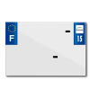 TOP PLAQ Műanyag csík PVC rendszámtáblához cégnévvel (motorkerékpár formátum 210x145 mm) - DEPT 15 - Európa (darabra értendő) TOP PLAQ  Vázak, idomok, kiegészítők Rendszámtábla tartók