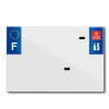 TOP PLAQ Műanyag csík PVC rendszámtáblához cégnévvel (motorkerékpár formátum, 210x145 mm) – Dept 65 – Európa (darabra értékesítve) TOP PLAQ  Vázak, idomok, kiegészítők Rendszámtábla tartók