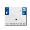 TOP PLAQ műanyag csík PVC rendszámtáblához cégnévvel (motorkerékpár méret 170x145) - Dept 71 - Európa (darabra értendő) TOP PLAQ  Vázak, idomok, kiegészítők Rendszámtábla tartók