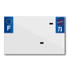 TOP PLAQ Műanyag csík üres PVC rendszámtáblához (motorkerékpár formátum 210x130) - 73-as megye - Európa (darabra értendő) TOP PLAQ Vázak, idomok, kiegészítők Rendszámtábla tartók