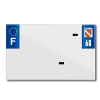 TOP PLAQ műanyag szalag üres PVC rendszámtáblához (motorkerékpár méret 210x130) - 68-as megye - Európa (darabra értendő) TOP PLAQ  Vázak, idomok, kiegészítők Rendszámtábla tartók