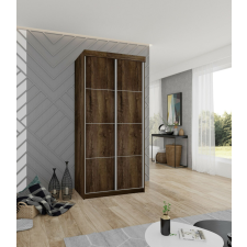  TOP PLUS B-25  Tolóajtós Szekrény 100x200x62 - Sötét hamu bútor