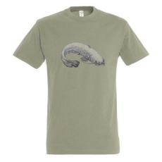TOP Póló (harcsa mintával) kereknyakú (100%pamut 190gr/m2) TOP, khaki, XL