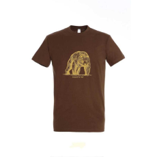 TOP Póló (medve mintával) kereknyakú (100%pamut 190gr/m2) TOP, barna, 3XL