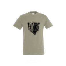 TOP Póló (medve mintával) kereknyakú (100%pamut 190gr/m2) TOP, khaki, M