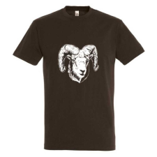 TOP Póló (muflon mintával) kereknyakú (100%pamut 190gr/m2) TOP, csokoládé, 3XL munkaruha