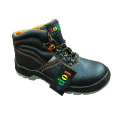  TOP PROTECT MID S1P munkavédelmi bakancs, acél orrmerevítő és talplemez, bőr felsőrész, PU talp, fekete, 36