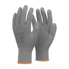 TOP Védőkesztyű PU mártott nylon gumirozott mandzsetta TOP SMOKY+, szürke, XS védőkesztyű
