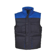 TOP VEST THUNDER bélelt mellény, 80% poliészter, 20% pamut, multifunkciós zsebek, sötétkék, XL