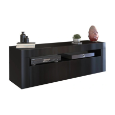 Topeshop PMN TV szekrény - Holzmeister Deko-2D - 140 cm - magasfényű fekete bútor