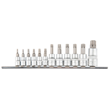 Topex Torxbitkészlet 1/4, 3/8, 1/2", 12db dugókulcs