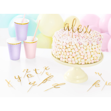  Toppers Alphabet, arany, 9,5-12cm (1 pkt / 53 db.) party kellék