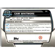 Topps 2022-23 Bowman Chrome University #22 Cam Whitmore gyűjthető kártya