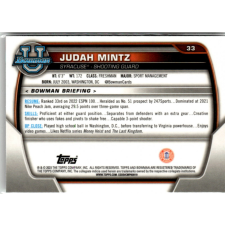 Topps 2022-23 Bowman Chrome University #33 Judah Mintz gyűjthető kártya