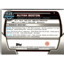 Topps 2022-23 Bowman Chrome University #5 Aliyah Boston gyűjthető kártya