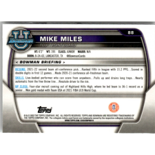Topps 2022-23 Bowman Chrome University #88 Mike Miles gyűjthető kártya