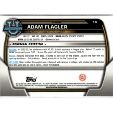 Topps 2022-23 Bowman Chrome University Refractors #16 Adam Flagler gyűjthető kártya