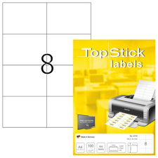 TopStick Etikett címke Topstick 105x74 mm szegély nélküli 100 ív 800 db/doboz etikett