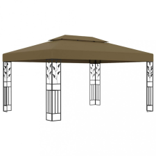  Tópszínű dupla tetős pavilon 3 x 4 m 180 g/m² kerti bútor