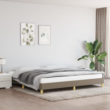 tópszínű szövet ágykeret matrac nélkül 200 x 200 cm ágy és ágykellék