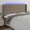 tópszínű szövet LED-es fejtámla 183x16x118/128 cm
