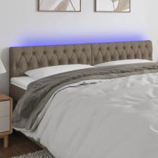  Tópszínű szövet LED-es fejtámla 200x7x78/88 cm ágy és ágykellék
