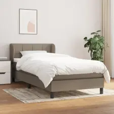  tópszínű szövet rugós ágy matraccal 80 x 200 cm ágy és ágykellék