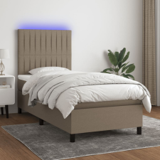  tópszínű szövet rugós és LED-es ágy matraccal 80 x 200 cm ágy és ágykellék