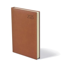 TOPTIMER Naptár, tervező, A5, napi, műbőr, TOPTIMER, "Business", barna határidőnapló