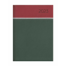 TOPTIMER Naptár, tervező, A5, napi, TOPTIMER, "Young", bordó-fehér-zöld határidőnapló