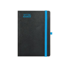 TOPTIMER Naptár, tervező, B6, heti, TOPTIMER, Nero, fekete-kék (NKN012KU) határidőnapló