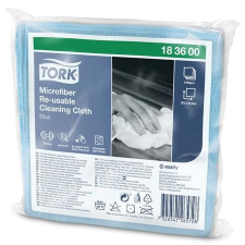 Tork Tisztítókendő, mikroszálas, újra felhasználható, 1 rétegű, W8 rendszer, TORK, kék tisztító- és takarítószer, higiénia