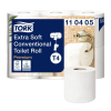 Tork Toalettpapír 4 rétegű kistekercses átmérő: 11,8 cm 153 lap/tekercs 6 tekercs/csomag Extra Soft T4 Tork_110405 fehér