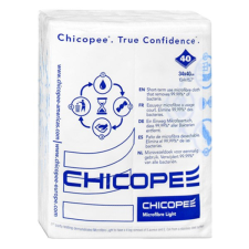  Törlőkendő CHICOPEE Microfibre Light mikroszálas gyorskendő nem mosható 34 x 40 cm kék mintával 40 db/csomag takarító és háztartási eszköz