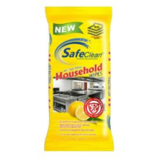  Törlőkendő nedves SAFECLEAN univerzális antibakeriális citromos 50db/csomag takarító és háztartási eszköz