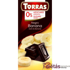  Torras Banános vegán étcsokoládé hozzáadott cukor nélkül (gluténmentes) 75 g csokoládé és édesség