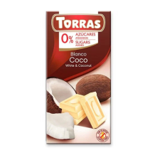 Torras glutén-és cukormentes fehércsokoládé kókusz 75 g csokoládé és édesség