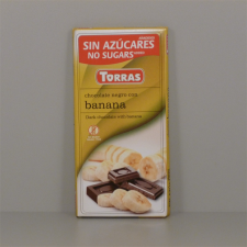  Torras gluténmentes étcsokoládé banán cukor nélkül 75 g csokoládé és édesség