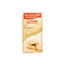 TORRAS GLUTÉNMENTES FEHÉRCSOKOLÁDÉ CUKOR NÉLKÜL 75 G gluténmentes termék
