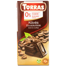 Torras Kávés étcsokoládé hozzáadott cukor nélkül 75 g csokoládé és édesség