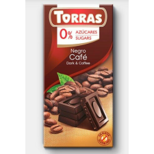 Torras Kávés étcsokoládé maltitollal 75g csokoládé és édesség