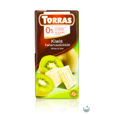 Torras Kiwis fehércsokoládé hozzáadott cukor nélkül (gluténmentes) 75 g gluténmentes termék